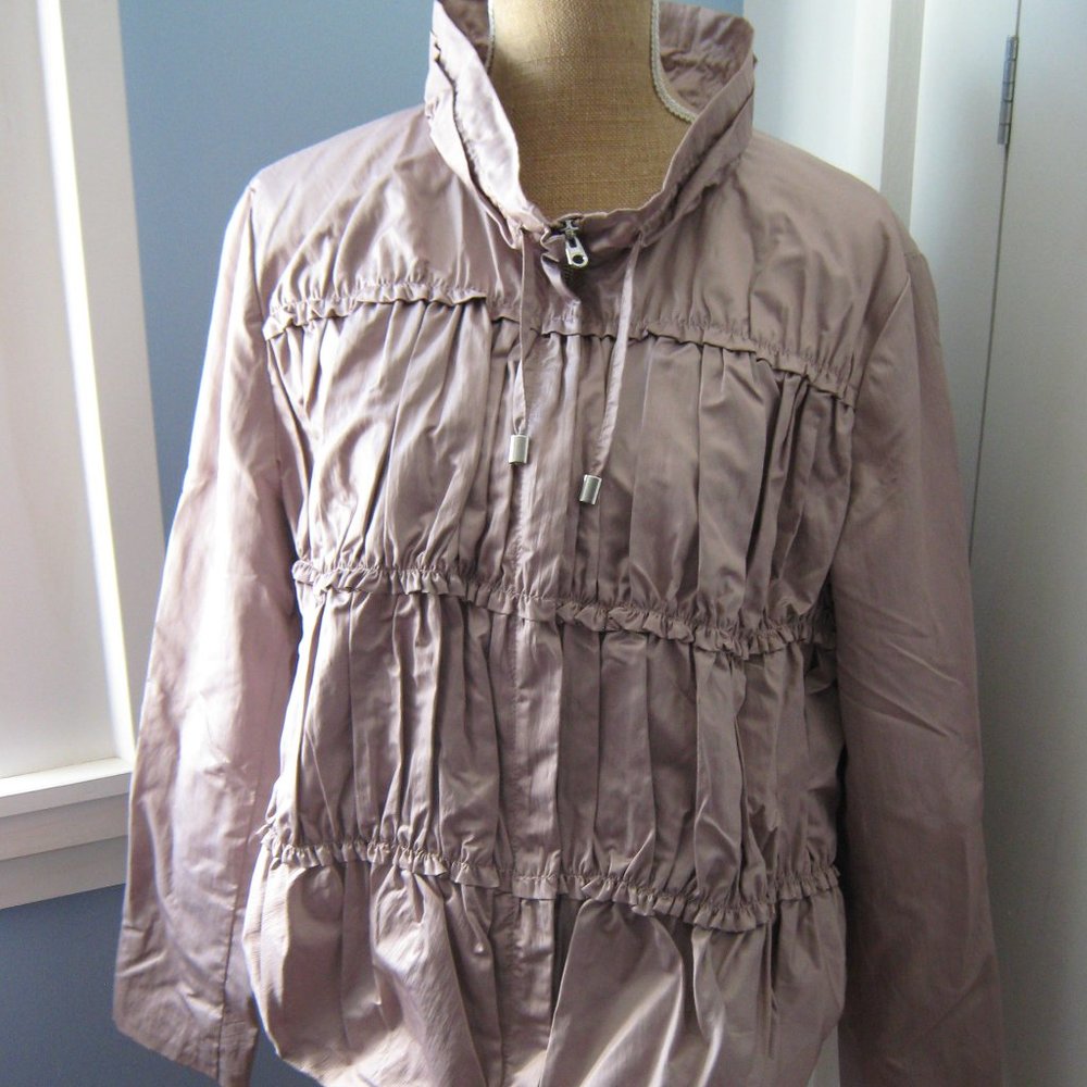 Nine West Ruched Shimmery Sand Jacket